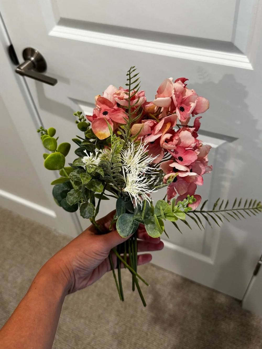 Bundle of Faux Hydrangea, Greens
